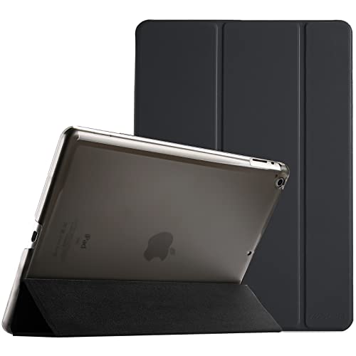ProCase iPad 2 iPad 3 iPad 4 Hülle, Ultra Dünn Leicht Stand Hülle mit Transluzent Frosted Rückseite Smart Cover für 9.7" Apple iPad 2, iPad 3, iPad 4 –Schwarz von ProCase