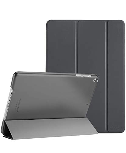 ProCase iPad Air Ultra Dünn Smart Hülle, Leichte Stand Schutzhülle Shell mit Translucent Frosted Rückhülle für Apple iPad Air (A1474 A1475 A1476) -Grau von ProCase