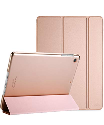 ProCase iPad Air Ultra Dünn Smart Hülle, Leichte Stand Schutzhülle Shell mit Translucent Frosted Rückhülle für Apple iPad Air (A1474 A1475 A1476) –Rosagold von ProCase