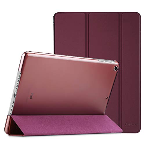 ProCase iPad Air Ultra Dünn Smart Hülle, Leichte Stand Schutzhülle Shell mit Translucent Frosted Rückhülle für Apple iPad Air (A1474 A1475 A1476) -Wein von ProCase