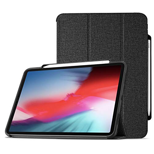 ProCase iPad Pro 11" 2018 Hülle mit Apple Pen Stifthalter, Unterstützen das Aufladen von Apple Pencils, Auto Schlaf/Aufwach, Ultra Dünn Stand Klapphülle für Apple iPad Pro 11 Inch 2018 –Schwarz von ProCase