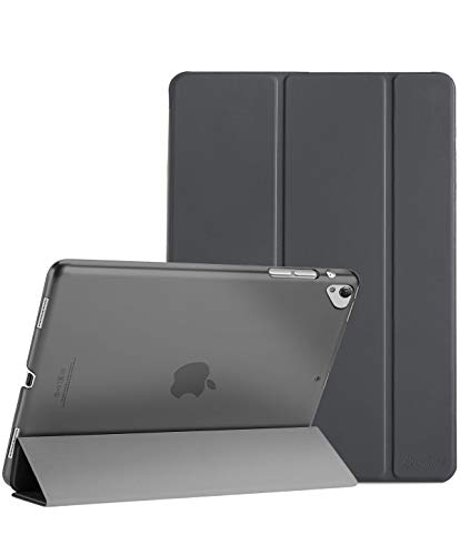 ProCase iPad Pro 12.9 Zoll 2017/2015 Hülle Cover (Alte Model, 1st und 2nd Gen.), Ultra Dünn Leicht Stand Schutzhülle Shell mit Translucent Frosted Rückhülle Schutzhülle –Grau von ProCase