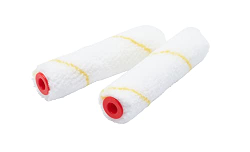 ProDec Advance 2er-Pack 100 mm Kurzflor-Mikrofaser-Mini-Farbroller für eine glatte Oberfläche mit Dispersions-, Glanz-, Satin-, Lackfarbe, Holzbeize an Wänden, Decken, Fußleisten, Fensterbänken, Türen ProDec Advance 2er-Pack 100 mm Kurzflor-Mikrofaser-Mini-Farbroller für eine glatte Oberfläche mit Dispersions-, Glanz-, Satin-, Lackfarbe, Holzbeize an Wänden, Decken, Fußleisten, Fensterbänken, Türen von ProDec Advance