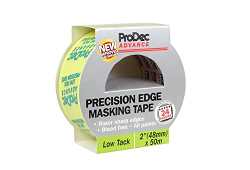 ProDec Advance 48 mm x 50 m, geringe Klebekraft, Präzisionskanten-Maler-Abdeckband für mehrere Oberflächen für messerscharfe Linien ohne Auslaufen, Malen und Dekorieren im Innenbereich, alle Farben von ProDec Advance