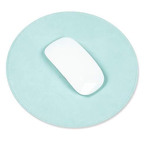 ProElife Premium-Aluminium-Metall-Mauspad/-Matte für Apple, Magic Mouse, Microsoft, Logitech, Tecknet, Razer, ZA-PU Leather-Turquoise Blue, Mouse Pad von ProElife