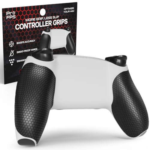 ProFPS Antislip Controller Grip für PS5 Zubehör - PS5 Controller Zubehör für besseren Halt, Komfort & Aimbot Genauigkeit - Playstation Zubehör & PS5 Accessories mit PS5 Aufkleber & PS5 Sticker von ProFPS