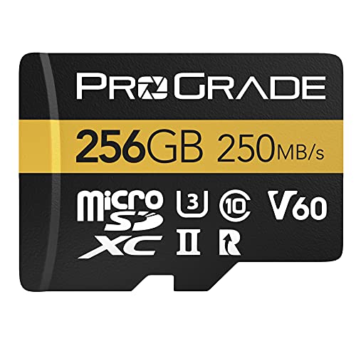 microSD Card V60 (256GB) - getestet für SD-Kartengeräte in voller Größe | Bis zu 250MB/s Lesen, 130MB/s Schreiben von ProGrade Digital von ProGrade Digital