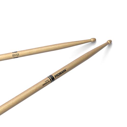 ProMark Drumsticks | Schlagzeug Sticks | Rebound 2B Hickory Drumstick, Spitze aus Eichelholz von ProMark