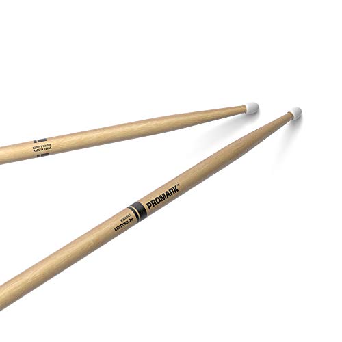 ProMark Drumsticks | Schlagzeug Sticks | Rebound 2B Raw Hickory Drumstick, Eichelholzspitze von ProMark