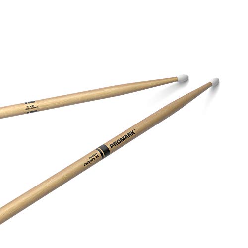 ProMark Drumsticks | Schlagzeug Sticks | Rebound 7A Hickory Drumstick, ovale Nylonspitze von ProMark