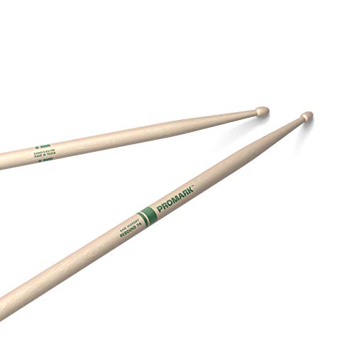 ProMark Drumsticks | Schlagzeug Sticks | Rebound 7A Raw Hickory Drumstick, Spitze aus Eichelholz von ProMark