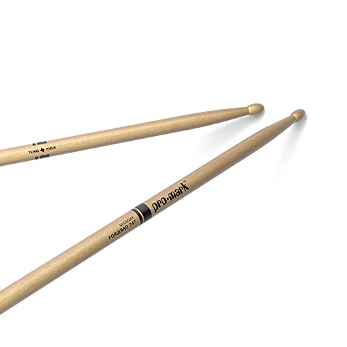 ProMark Drumsticks - Schlagzeug Sticks - Schlagzeugsticks - Klassischer Vorwärts 747 Drum Sticks - Ovale Holzspitze - Hickoryholz - 1 Paar von ProMark