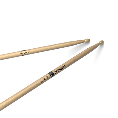 ProMark Drumsticks - Schlagzeug Sticks - Schlagzeugsticks - Klassischer Vorwärts 747B Drum Sticks - Ovale Holzspitze - Hickoryholz - 1 Paar von ProMark