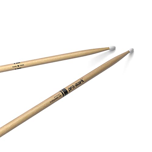 ProMark Drumsticks - Schlagzeug Sticks - Schlagzeugsticks - Klassischer Vorwärts 7A Drum Sticks - Ovale Nylonspitze - Hickoryholz - 1 Paar von ProMark