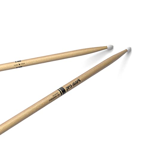 ProMark Drumsticks - Schlagzeug Sticks - Schlagzeugsticks - Klassischer Vorwärts Hickory 5A Drum Sticks - Wood Drum Sticks for Adults & Youth - Ovale Nylonspitze - 1 Paar von ProMark