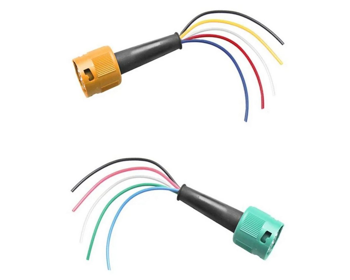 ProPlus 5-polige Steckverbinder für Anhänger Leuchten & Rücklicht im 2er-Set Fahrzeugleitung, (14 cm), einfache Montage von ProPlus