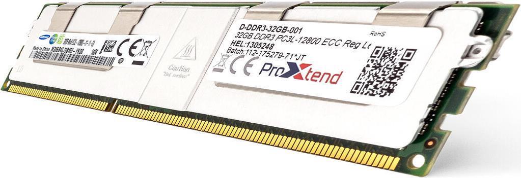 ProXtend 32GB DDR3 PC3L-12800 1600MHz Speichermodul ECC (D-DDR3-32GB-001) (B-Ware) von ProXtend