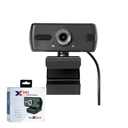ProXtend Full-HD Webcam mit Mikrofon X201 I 3MP Auflösung 2048 x 1536px I extra breites 110° Sichtfeld, Belichtungskorrektur I Für Zoom, Skype & Video-Konferenz I Mac & Windows I USB 2.0 ProXtend Full-HD Webcam mit Mikrofon X201 I 3MP Auflösung 2048 x 1536px I extra breites 110° Sichtfeld, Belichtungskorrektur I Für Zoom, Skype & Video-Konferenz I Mac & Windows I USB 2.0 von ProXtend