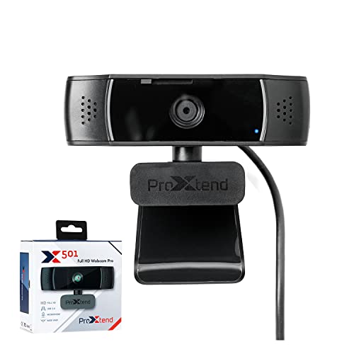 ProXtend Full-HD Webcam mit Mikrofon X501 I 2MP Auflösung 1920x1080px I Autofokus, 70° Sichtfeld & Belichtungskorrektur I Für Video-Konferenz, Zoom & Skype I Linse abdeckbar I Mac & Windows ProXtend Full-HD Webcam mit Mikrofon X501 I 2MP Auflösung 1920x1080px I Autofokus, 70° Sichtfeld & Belichtungskorrektur I Für Video-Konferenz, Zoom & Skype I Linse abdeckbar I Mac & Windows von ProXtend