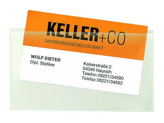Probeco Visitenkartentasche selbstklebend transparent von Probeco