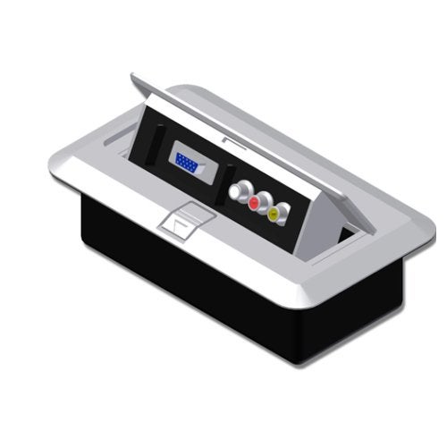 Procab CB3VGA/B 3 x Cinch female & SVGA female Floor Connection Box von Procab