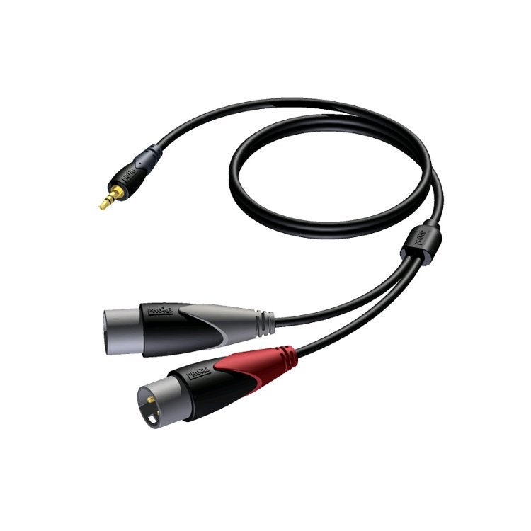 Procab CLA712 Classic 1x Stereo-Klinke - 2x XLR-Stecker-Adapterkabel, 3m von Procab