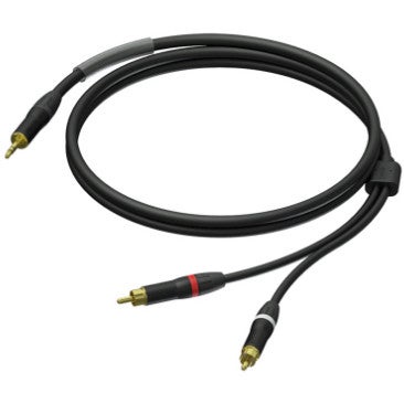 Procab PRA711/3 Prime adapter cable, 1x mini jack - 2x RCA, 3 m von Procab