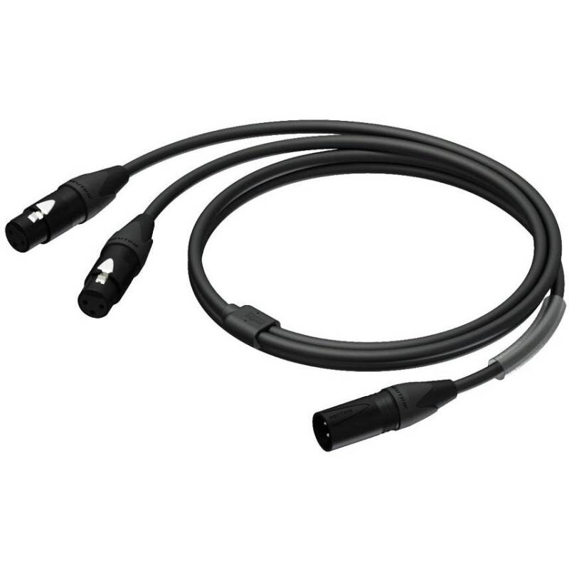 Procab PRA736 XLR male - 2x XLR female 1.5 m 1,5 m von Procab