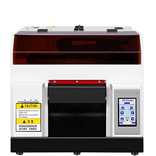 A4 UV-Drucker, DIY Flachbett/zylindrischer LED-Drucker, automatischer Drucker mit Touchscreen für Leder, Ausweis, Handyhülle, Glas, Metalloberfläche mit Drehform von Procoloredfun