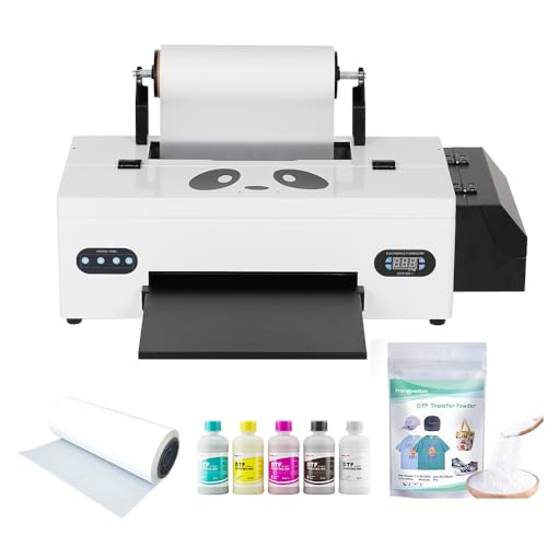 Procoloredfun DTF Drucker, T-Shirt Druckmaschine, A3 Größe Tintenstrahldrucker mit L1800 Druckkopf, Transferdrucker für Hoodies/Onesies/Socken von Procoloredfun