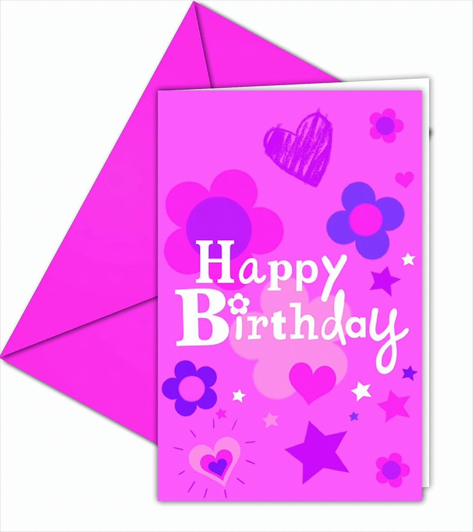 Happy Birthday Mädchen Einladungskarten mit Umschlag von Procos