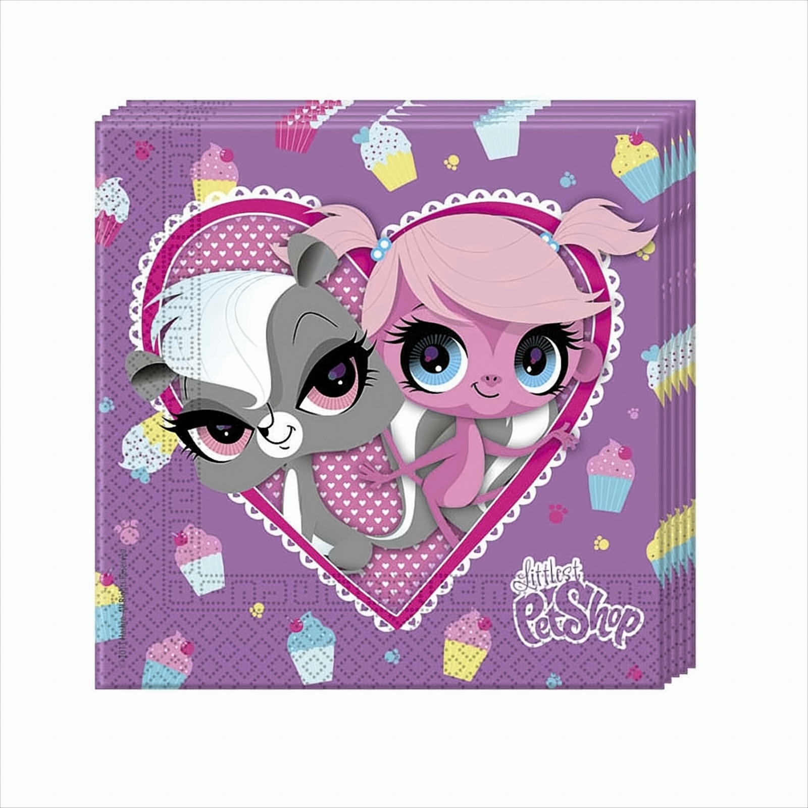 Littlest Pet Shop Muffin 2-lagige Papierservietten 33x33cm von Procos