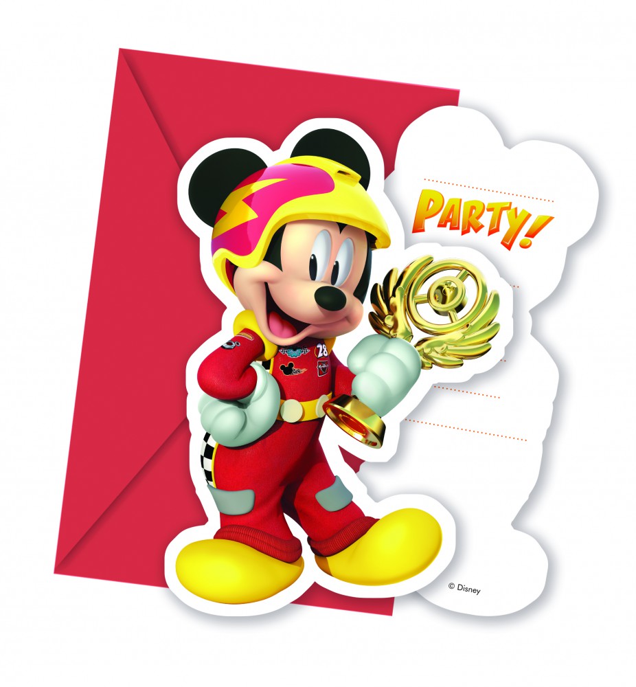 Mickey Roadster gestanzte Einladungskarten & Umschläge von Procos