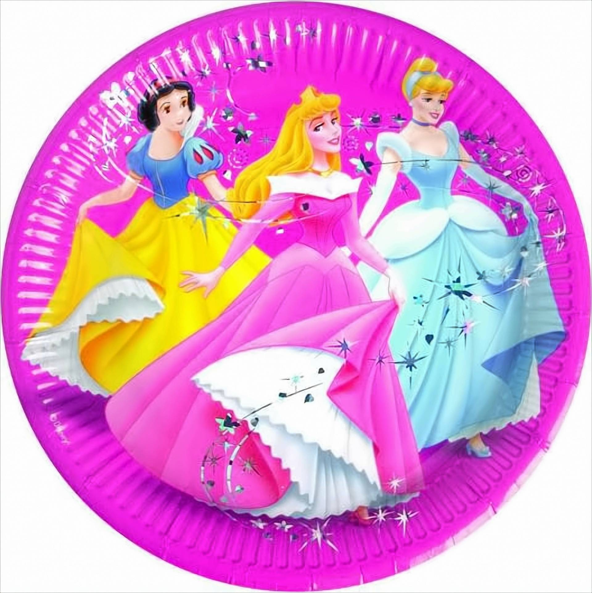 Princess Magic Prismatic Pappteller Groß Prismatisch 23cm von Procos