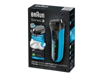 Braun 3-3040s, Folienschaber, Schwarz, Blau, LED, Akku, Nickel-Metallhydrid (NiMH), 1 h von Procter & Gamble