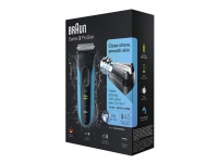 Braun Series 3-3045s w&d, Folienschaber, Schwarz, Blau, LED, Akku, Nickel-Metallhydrid (NiMH), 45 min von Procter & Gamble