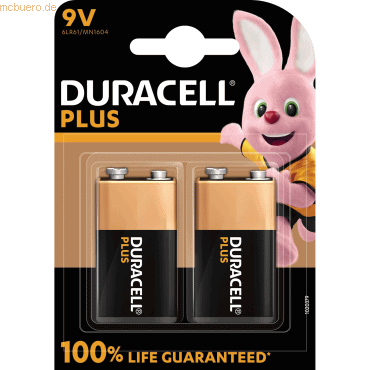 Procter & Gamble DURACELL Batterie Plus E Block 142268 9V 2 Stück Procter & Gamble DURACELL Batterie Plus E Block 142268 9V 2 Stück von Procter & Gamble