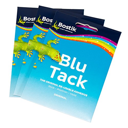 Paket von 3 Bostik Blu Tack 48 g Packungen wiederverwendbaren selbstklebenden Haftkitts Each pack is approx 48g blau von ProdBuy Limited