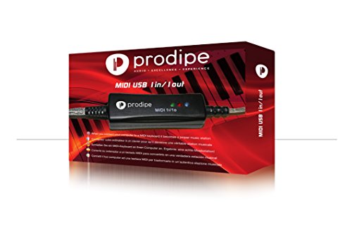 Prodipe P6-5 Midi USB 1i1o professionelles latenzfreies Midi Interface 2m inkl. Prodipe VE von Prodipe