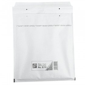 Prodye Luftpolstertaschen E15, 240x270mm passend für 3 x 14mm oder 6 x 7 mm DVD-Hüllen, 25 Stück, Weiß Prodye Luftpolstertaschen E15, 240x270mm passend für 3 x 14mm oder 6 x 7 mm DVD-Hüllen, 25 Stück, Weiß von Prodye