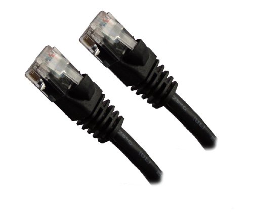 Xavier CAT5BK-01 CAT5e, Ethernet Cable Molded Snagless Boots, Internet Cable, 1', Black von Professional Cables