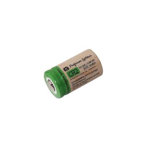 Professor Optiken 4er-Set CR2 Lithium-Akku (LiFEPo4), 3 Volt mit 325 mAh für Blitzlicht, Smart-Home-Geräte (Rauchmelder, schlüssellose Schlösser, Sensoren), Taschenlampen von Professor Optiken