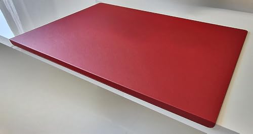 Gewinkelte Schreibtischunterlage mit Kantenschutz sanft lux Leder 60 x 38 Rot von Profi-Mats