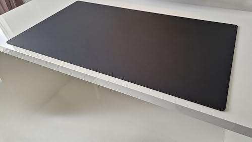 Schreibtischunterlage Echt Leder Schwarz 60 x 40 cm Echt Rindsleder glatt ohne Mousepad von Profi-Mats