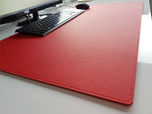 Schreibtischunterlage sanft lux Leder 60 x 40 Rot von Profi-Mats