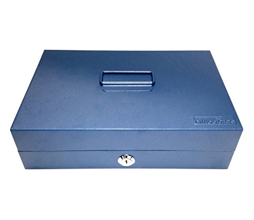OfficeForce® Geldkassette, abschließende Stahl Transport Geldkasse 29 x 19.5 x 8 cm, blau (10003) von ProfiOffice