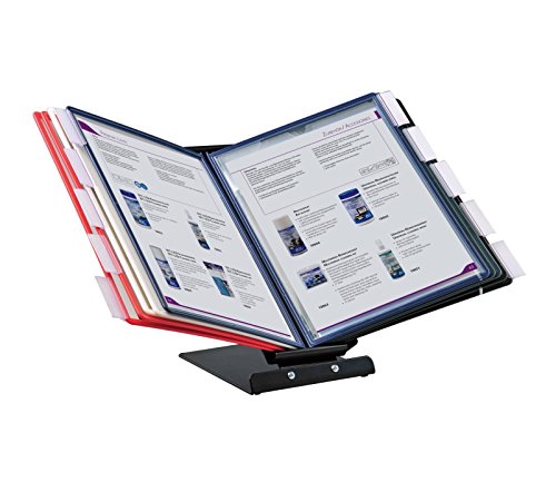 OfficeForce® Sichttafel-Tischständer oder Wandmontage, 360 Grad drehbar, inkl. 10 Klapprahmen (01127) von ProfiOffice