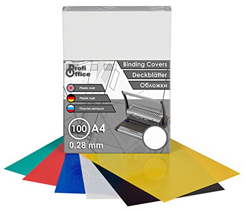 ProfiOffice® Deckblätter, DIN A4, matt-transparent, 0,28mm 100 Stück(39000) von ProfiOffice