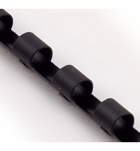 ProfiOffice® Plastikbinderücken, 21 Ringe, 12mm, schwarz, 100 Stück (60932) von ProfiOffice