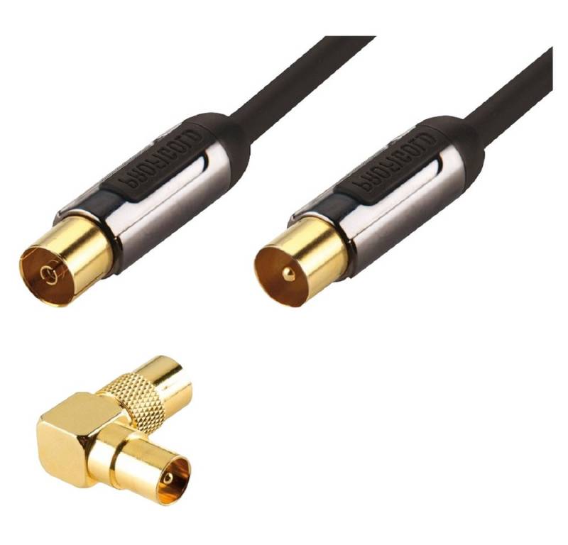Profigold PROL8703 High Performance Koaxial 3 m - Antennenkabel - anthrazit TV-Kabel von Profigold